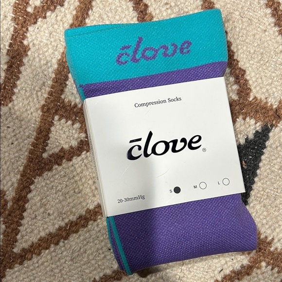 Clove Teal and Purple Compression Socks - Picture 1 of 1